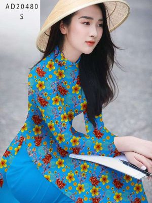 vai ao dai hoa mai don tet (9)